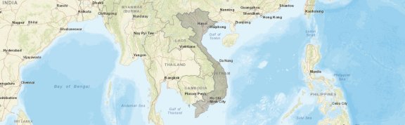 Map showing Viet Nam